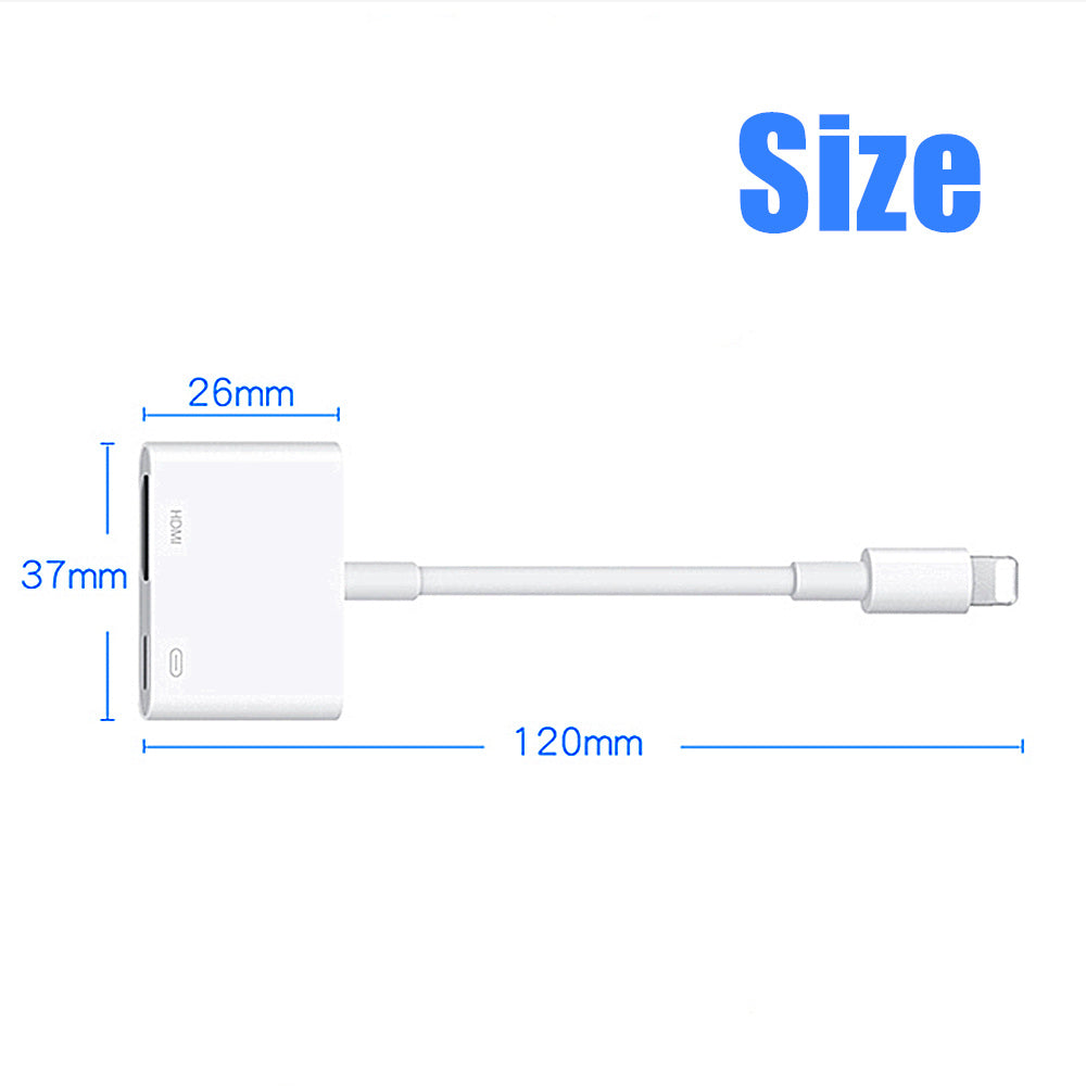 Lightning to HDMI HD display