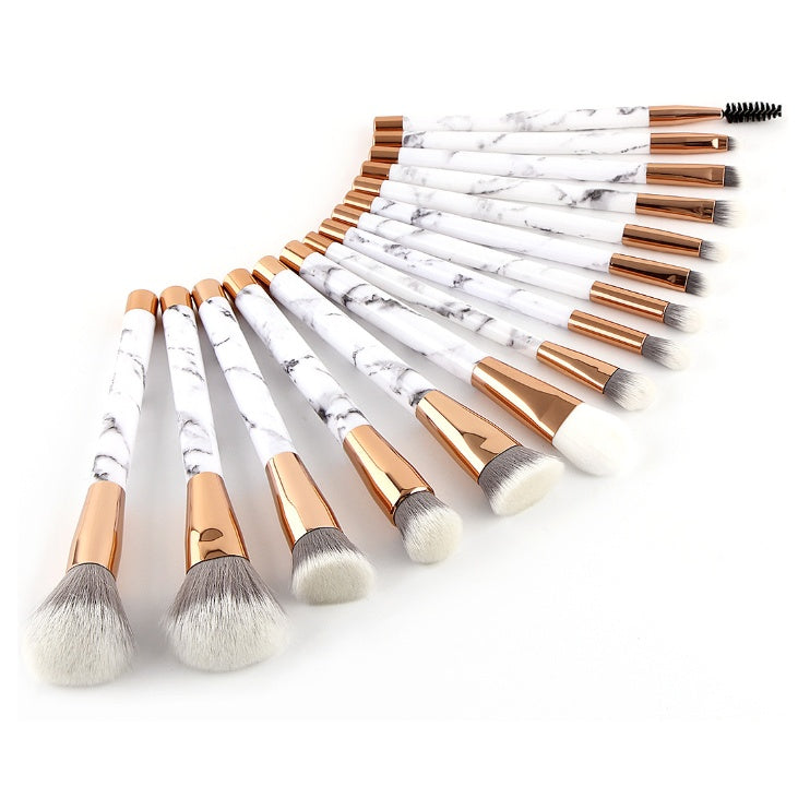 11-Piece Marble Makeup Brush Set – Professional Beauty Kit