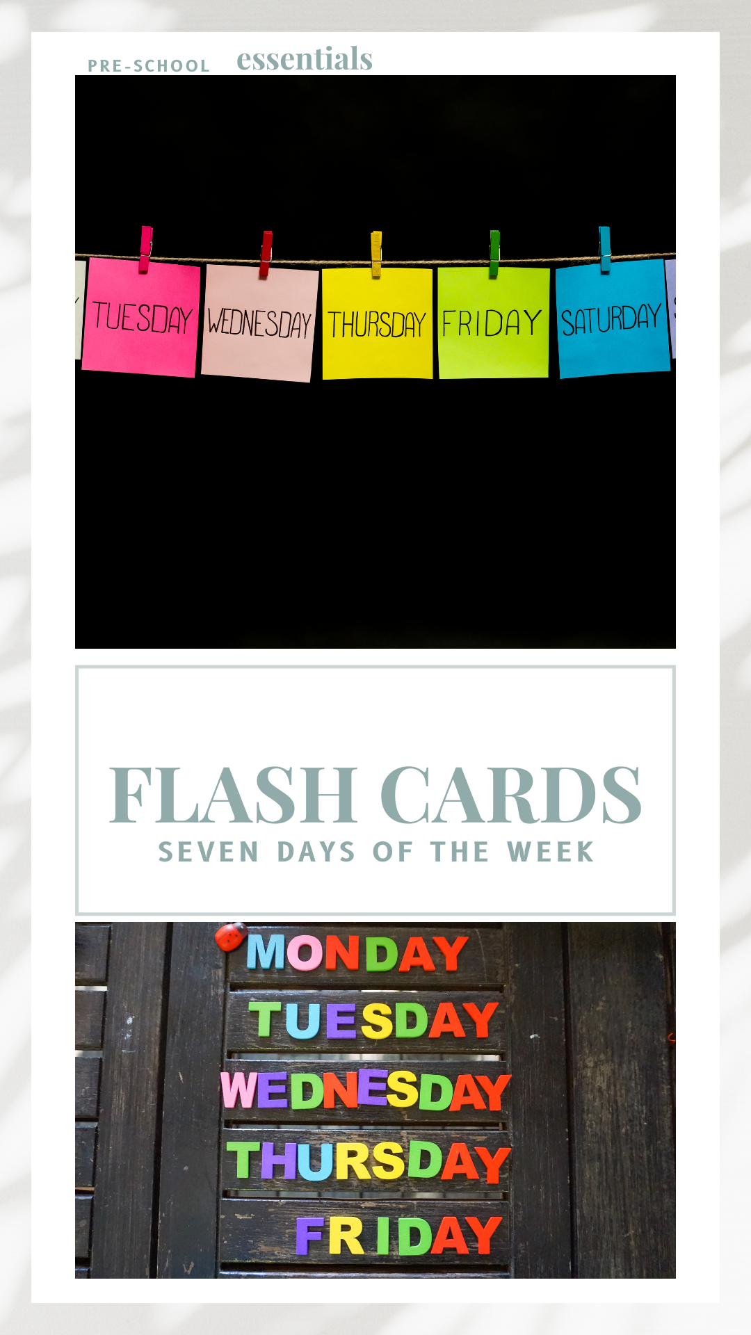 Flashcards - 7 Days of the Week