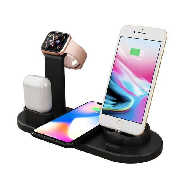 4-in-1 Fast Charging Station – Wireless Charger & Desktop Charging Base