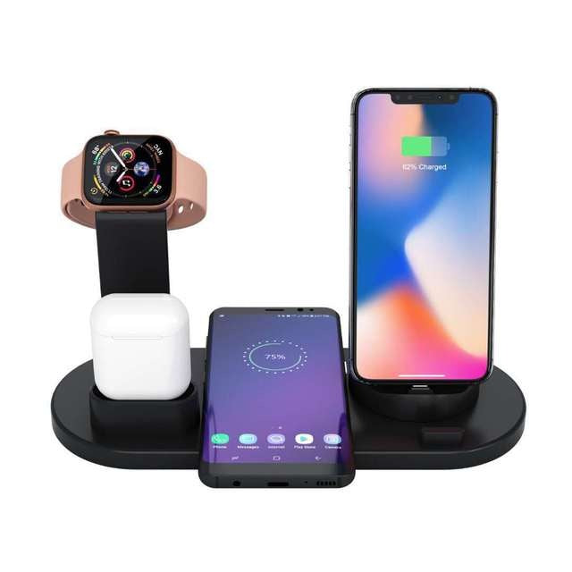 4-in-1 Fast Charging Station – Wireless Charger & Desktop Charging Base