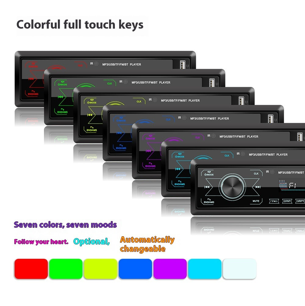 M10 Touchscreen Bluetooth Car MP3 Player with Dual USB & RGB Lights