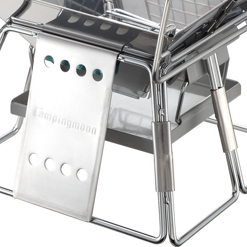 Portable Folding Stainless Steel BBQ Grill – Lightweight & Compact