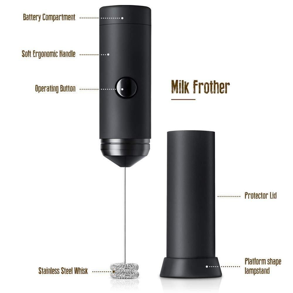 Electric Milk Frother with Double Spring Whisk | 13000RPM | Kitchen Mixer