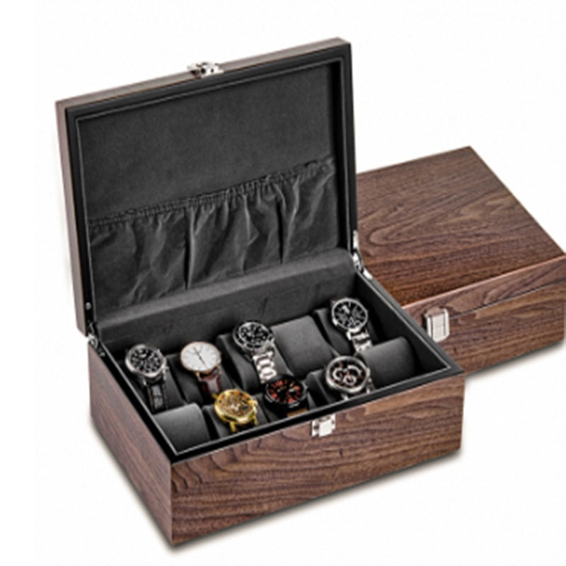 Walnut Watch Storage Organizer Box