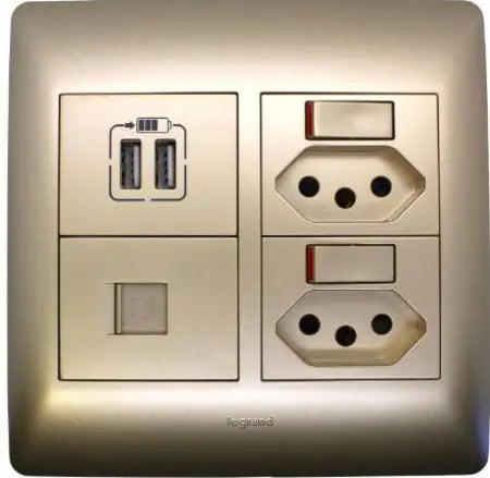 Socket Outlets - New RSA x2 + USB x2 + Data