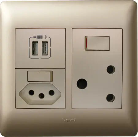 Socket Outlets - Old RSA Socket Switched + New RSA Socket Switched + Double USB