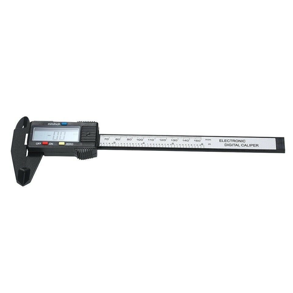 Carbon Fiber Electronic Digital Vernier Caliper Micrometer Guage LCD 6 150mm