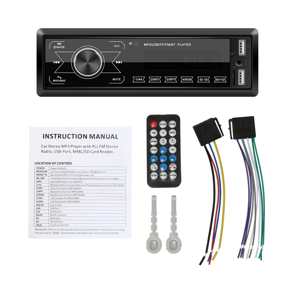 M10 Touchscreen Bluetooth Car MP3 Player with Dual USB & RGB Lights