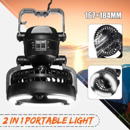 18 LED Multifunctional Camping Fan Light – Light & Cool in One