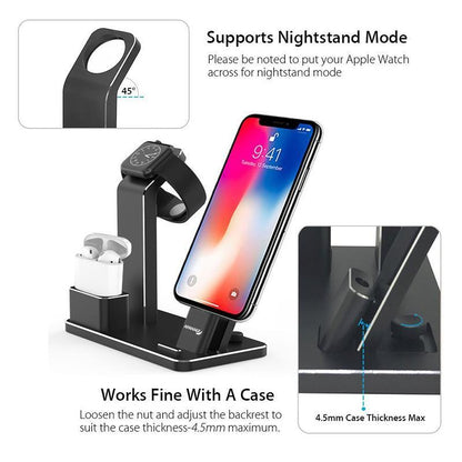 4-in-1 AirPods Charging Dock Holder – Wireless Fast Charging Station