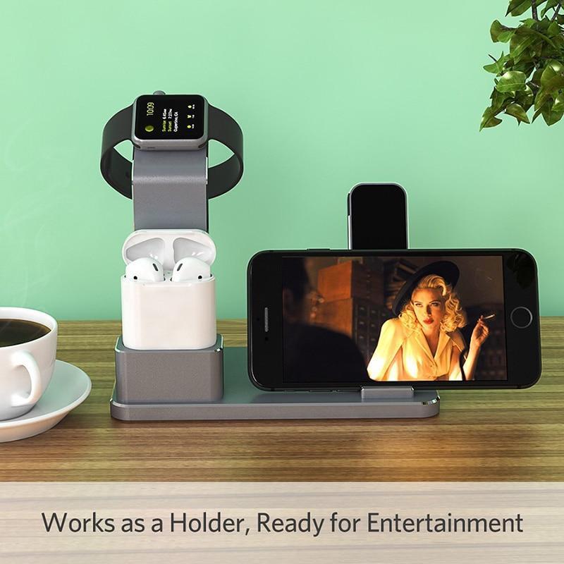 4-in-1 AirPods Charging Dock Holder – Wireless Fast Charging Station