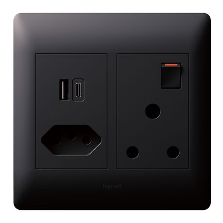 Socket Outlets - Mono block 1x old RSA socket + 1x New RSA socket + double USB type A&C